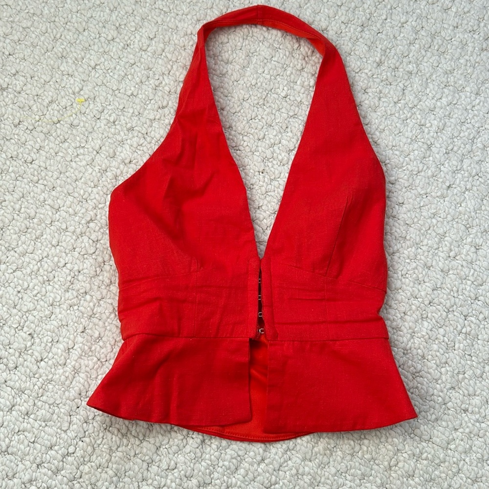 Red princess Polly halter top